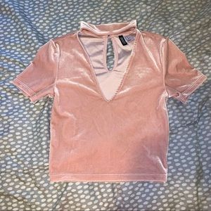 H&M Velvet Crop Top